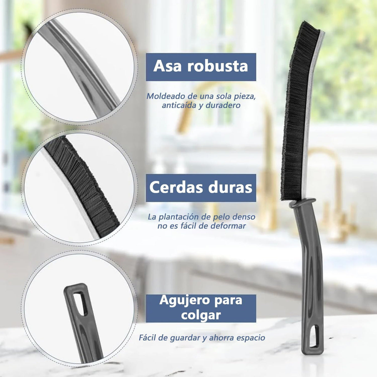 Cepillo de Limpieza Multiusos | 20 Piezas | Grietas, Cocina y Baño