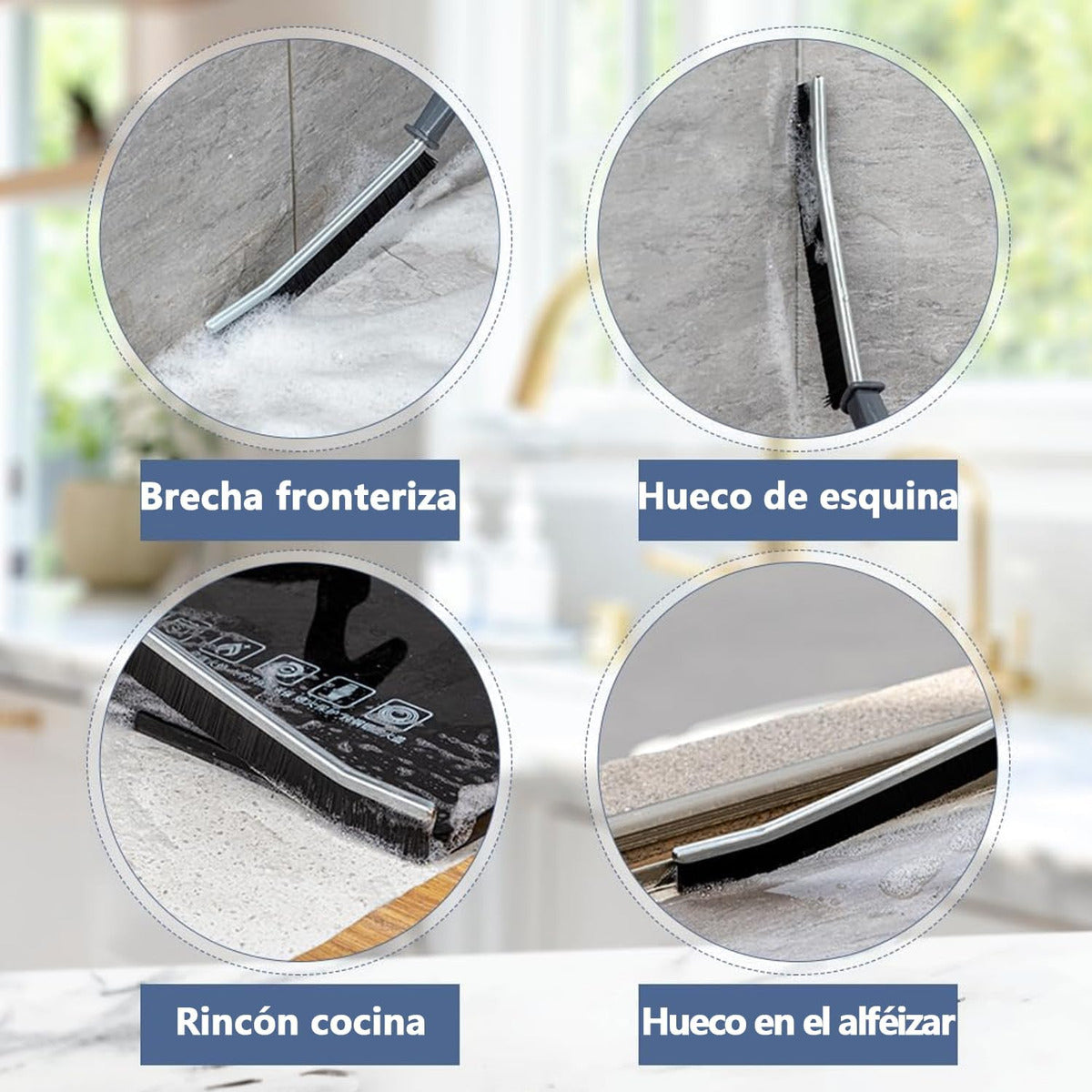 Cepillo de Limpieza Multiusos | 20 Piezas | Grietas, Cocina y Baño