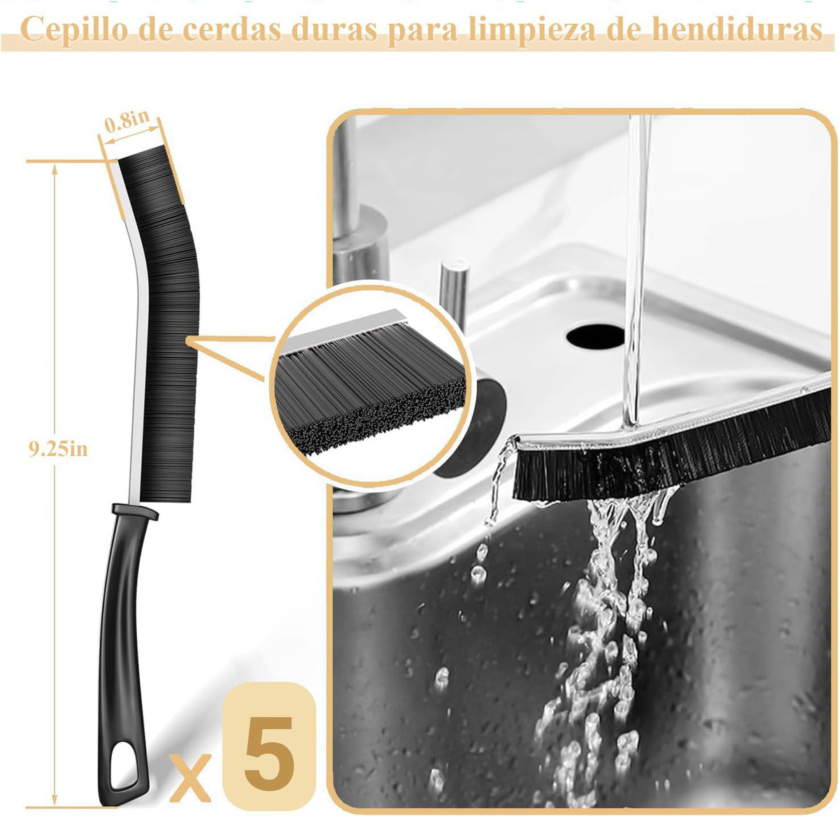 Cepillo de Limpieza Multiusos | 20 Piezas | Grietas, Cocina y Baño