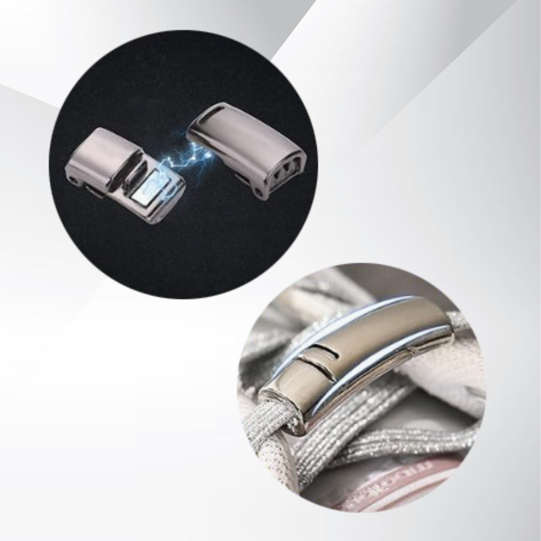 Agujetas Elásticas con Broche de Metal | Para Calzado | 2 Pares