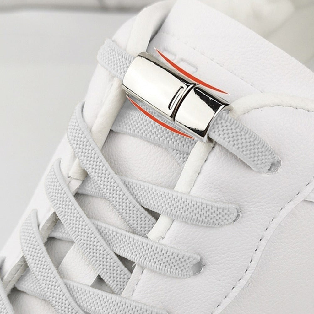 Agujetas Elásticas con Broche de Metal | Para Calzado | 2 Pares