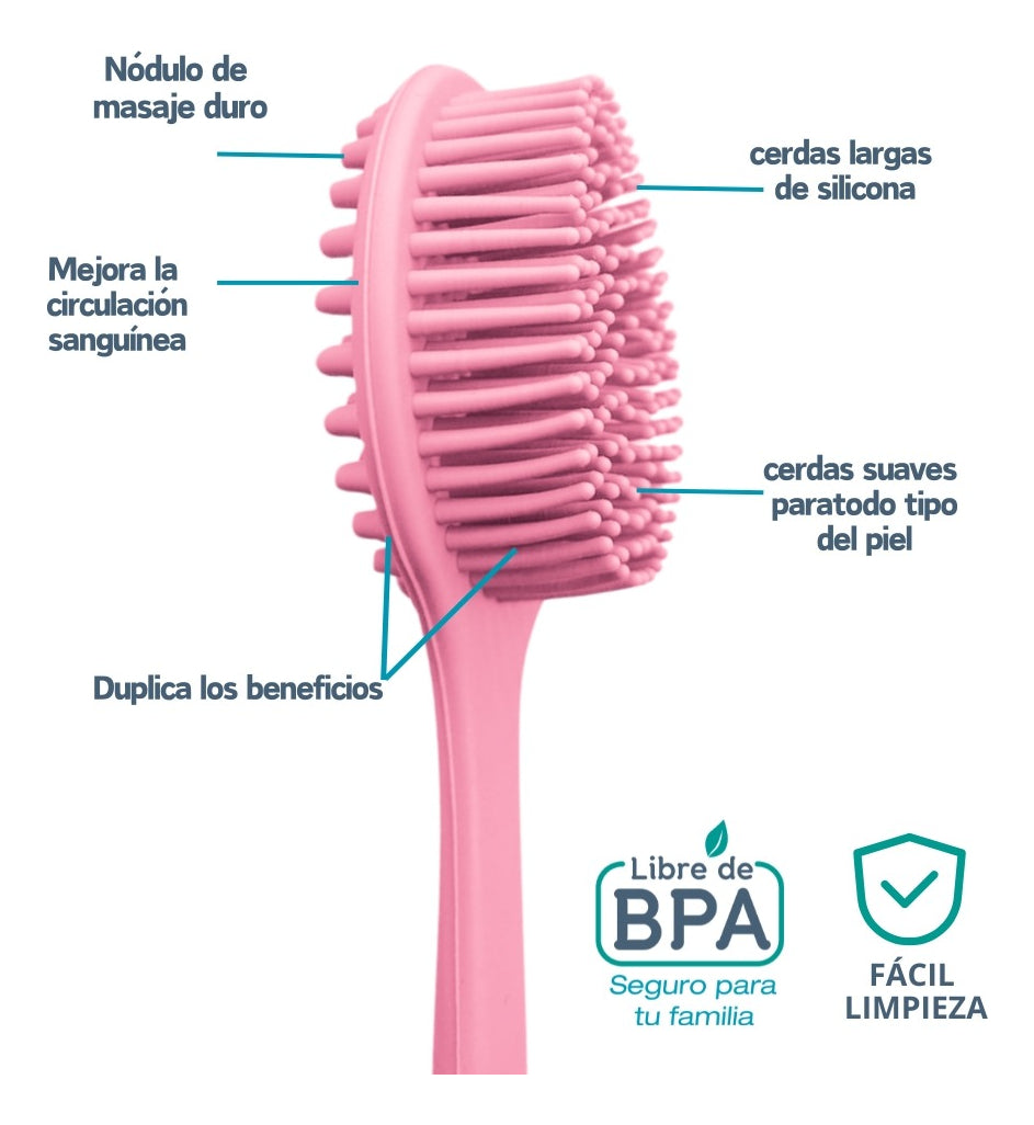 Kit de Cepillos para Ducha | 3 Piezas | Silicona Antideslizante