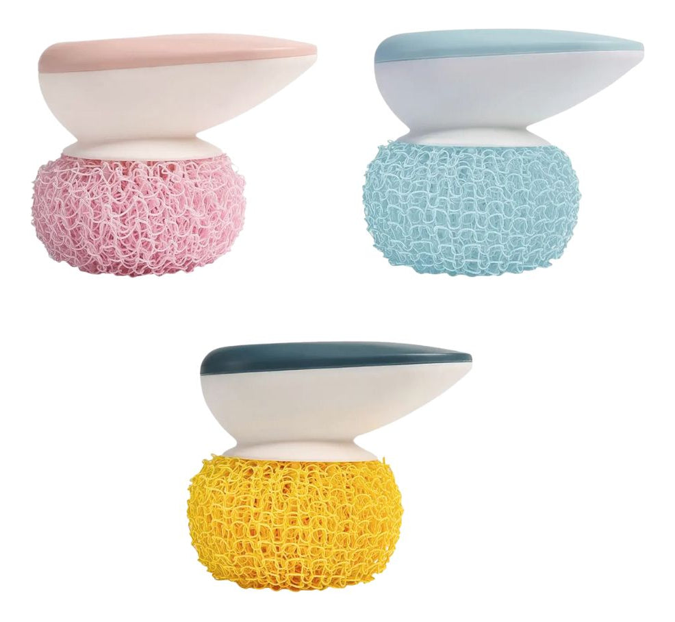 Cepillo de Cocina 3 Piezas | Nano Fibra | Mango Desmontable
