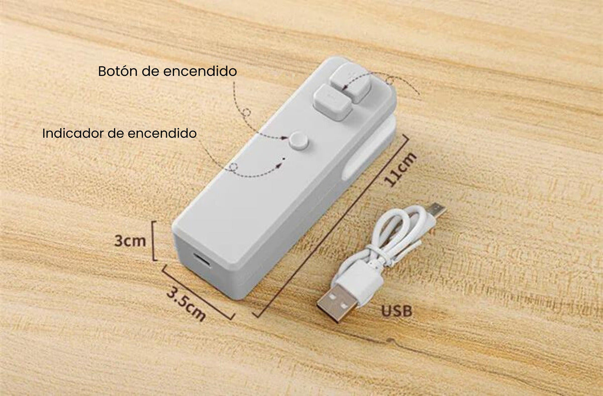 Mini Selladora 2 en 1 | Sella y Corta al Instante | Almacenaje