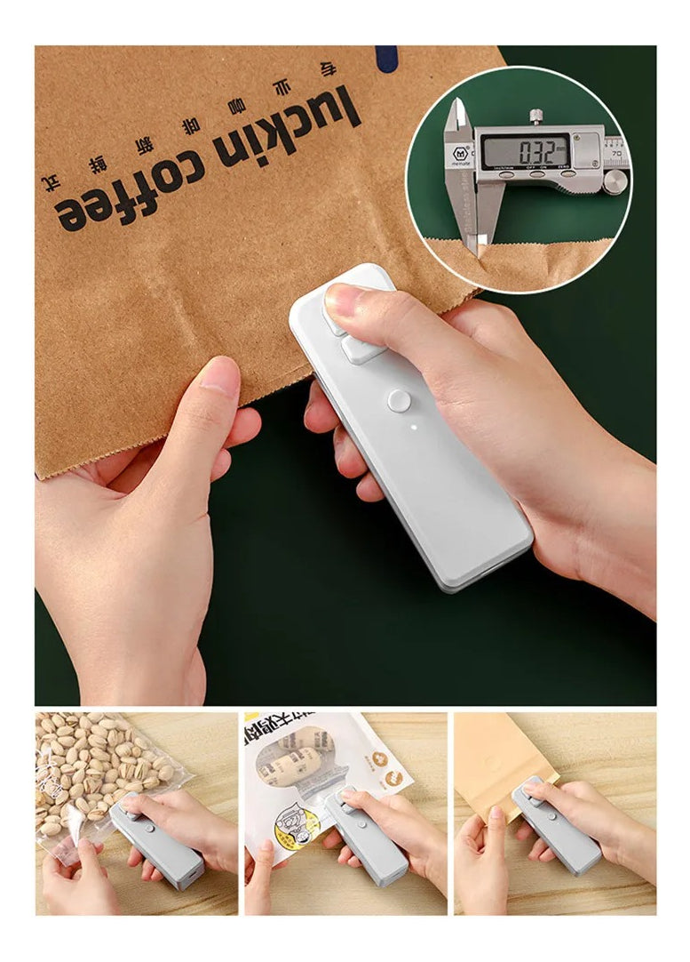 Mini Selladora 2 en 1 | Sella y Corta al Instante | Almacenaje