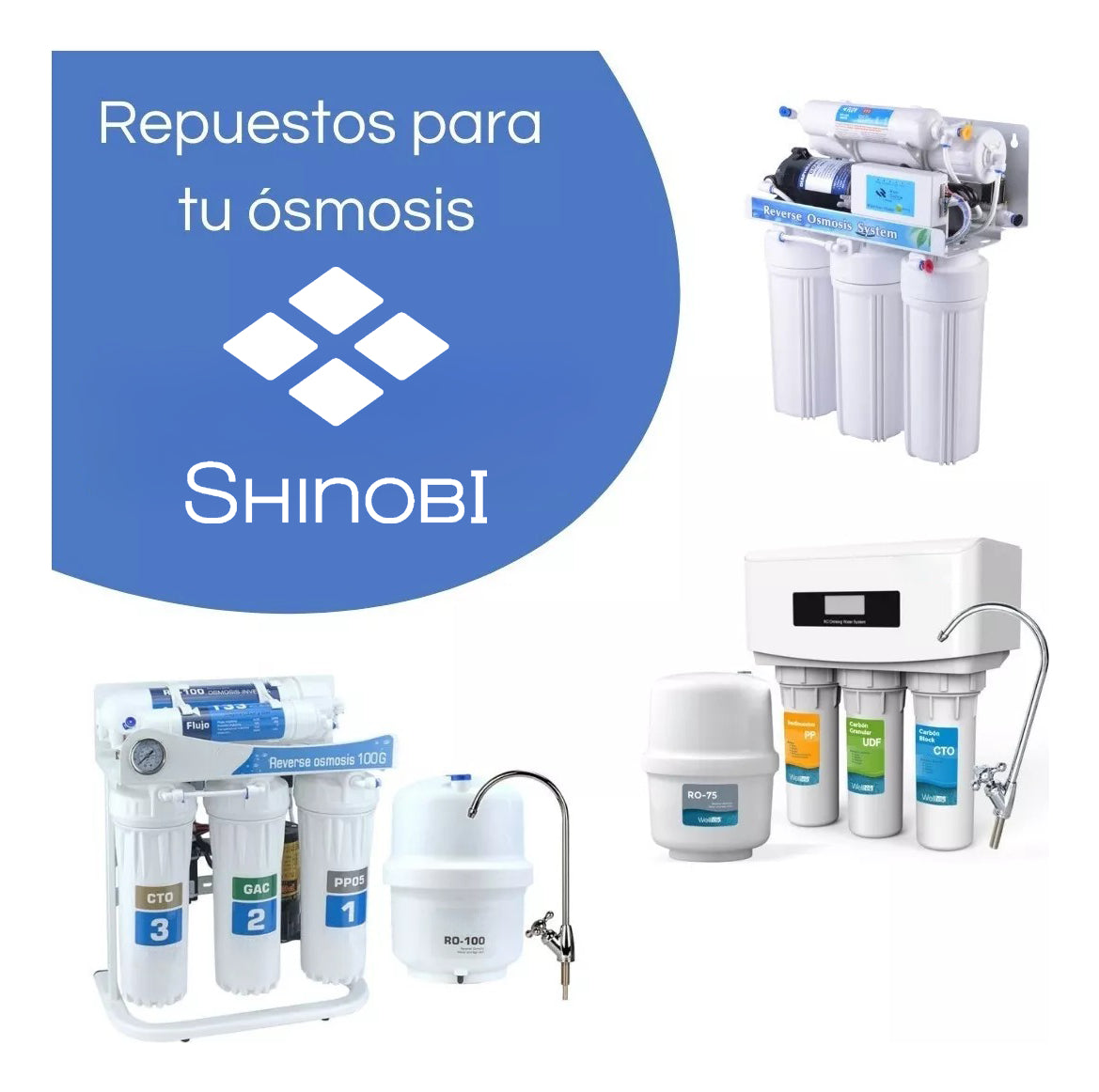 Purificador de Agua Shinobi | Ósmosis Inversa | 6 Etapas
