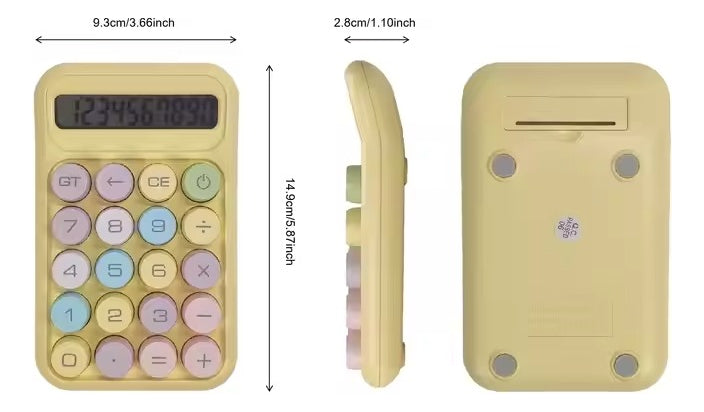 Set 2 Calculadoras Cute Sweet Con Teclado Mecánico Lcd 10d