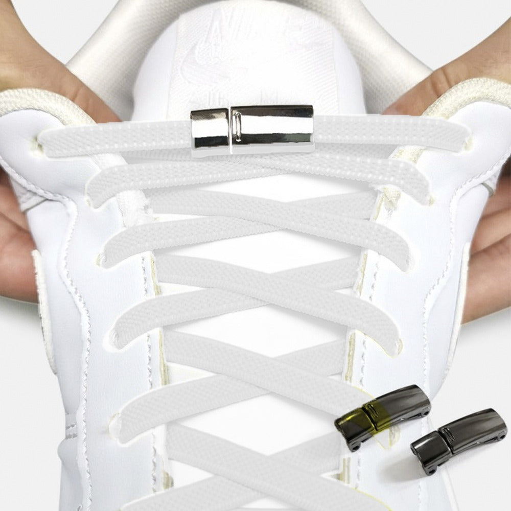 Agujetas Elásticas con Broche de Metal | Para Calzado | 2 Pares