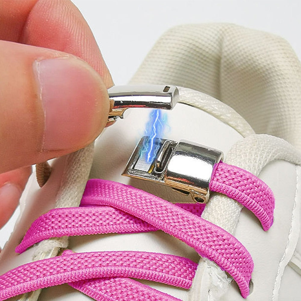 Agujetas Elásticas con Broche de Metal | Para Calzado | 2 Pares