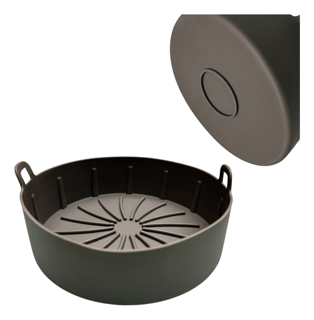Cesta Reutilizable para Freidora de Aire | Silicona + Pinzas