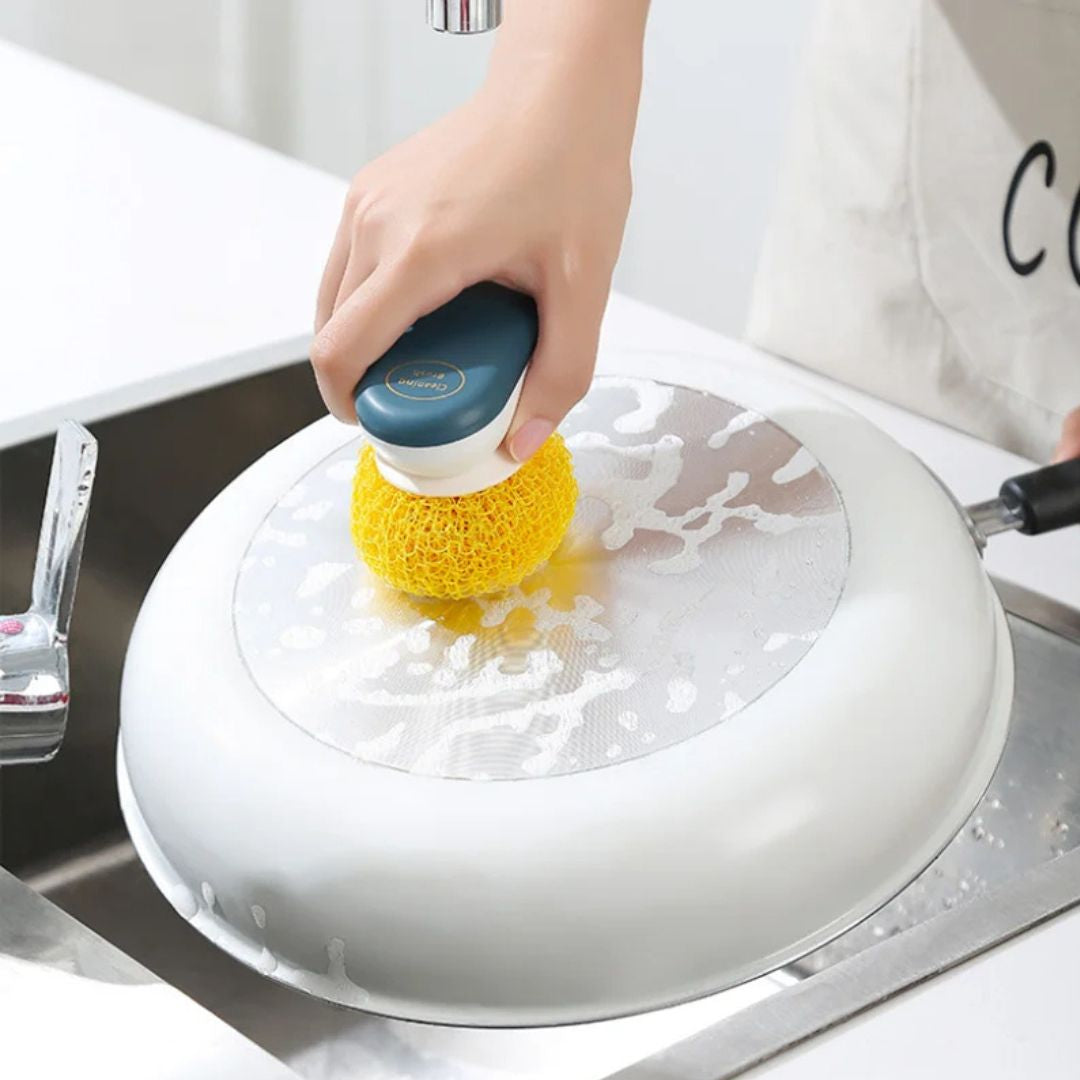 Cepillo Nano Fibra Cocina | Mango Desmontable | Set 3 Piezas