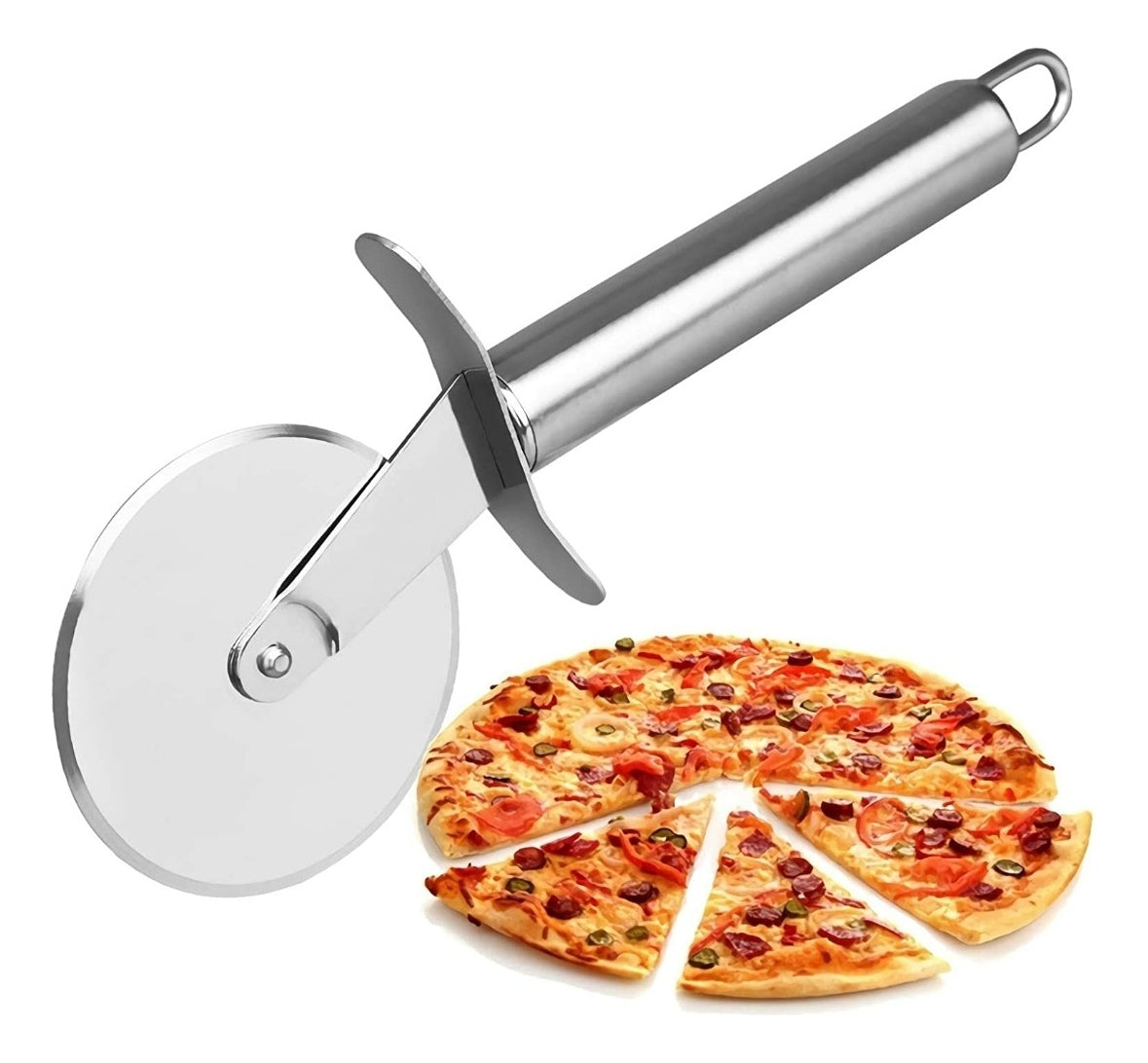 Comal de Piedra Volcánica | Para Pizza | Incluye Cortador de Acero
