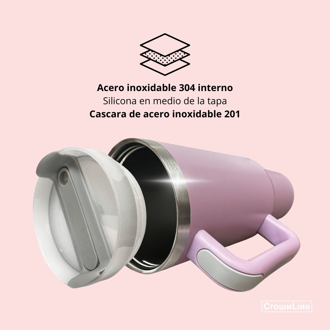Termo 40 oz | Crownline | Acero Inoxidable con Popote