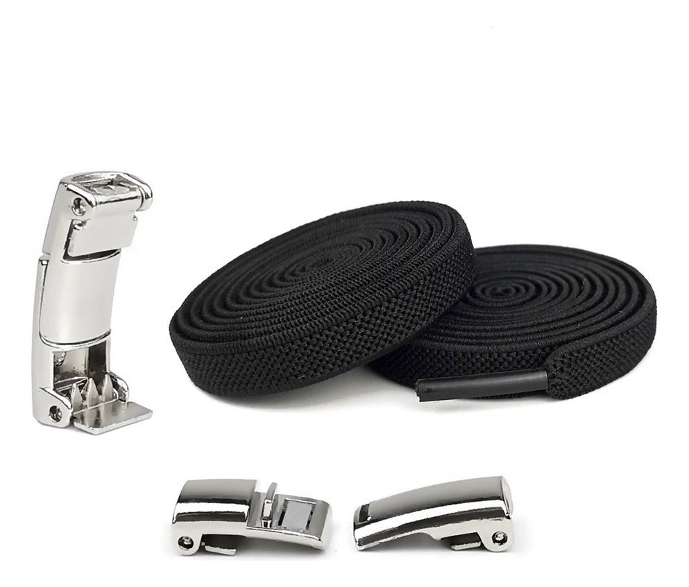 Agujetas Elásticas con Broche de Metal | Para Calzado | 2 Pares