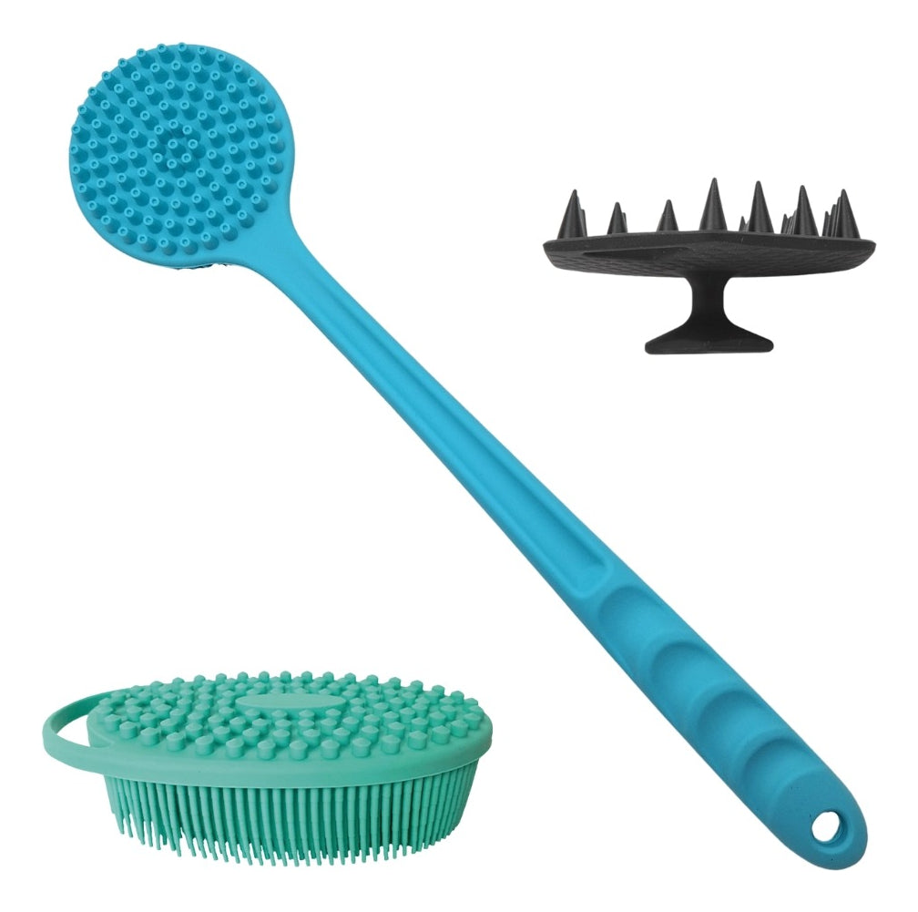 Kit de Cepillos para Ducha | 3 Piezas | Silicona Antideslizante