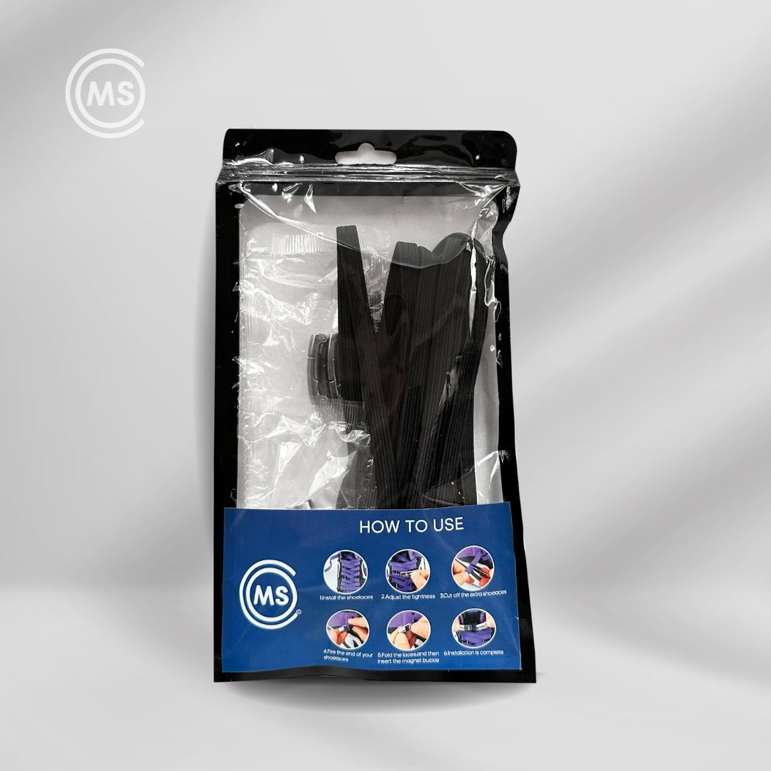 Agujetas Elásticas con Broche de Metal | Para Calzado | 2 Pares