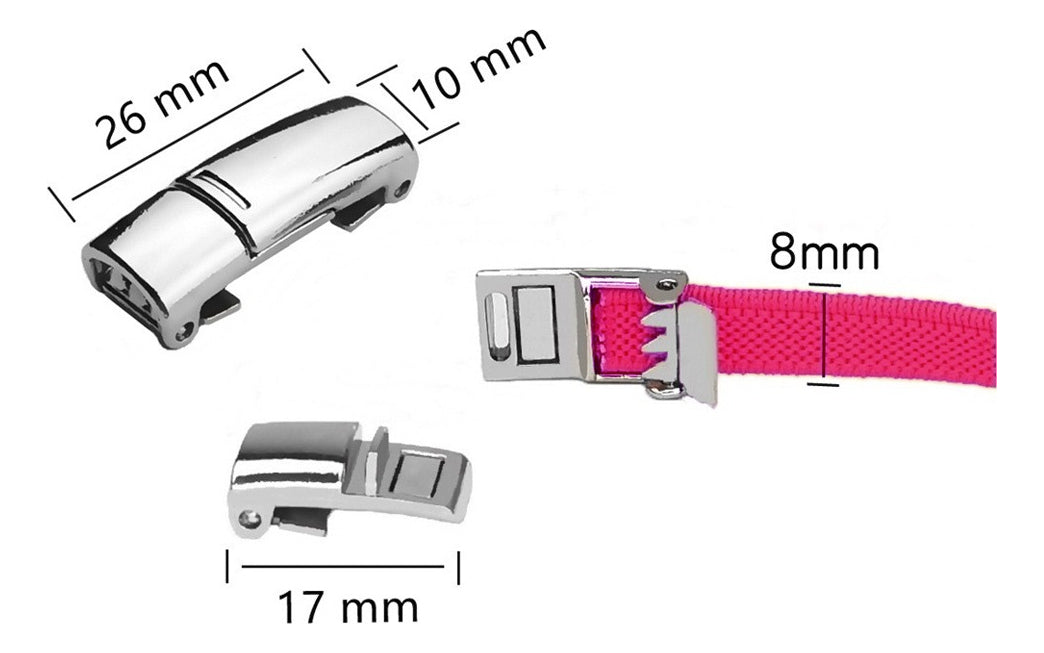 Agujetas Elásticas con Broche de Metal | Para Calzado | 2 Pares