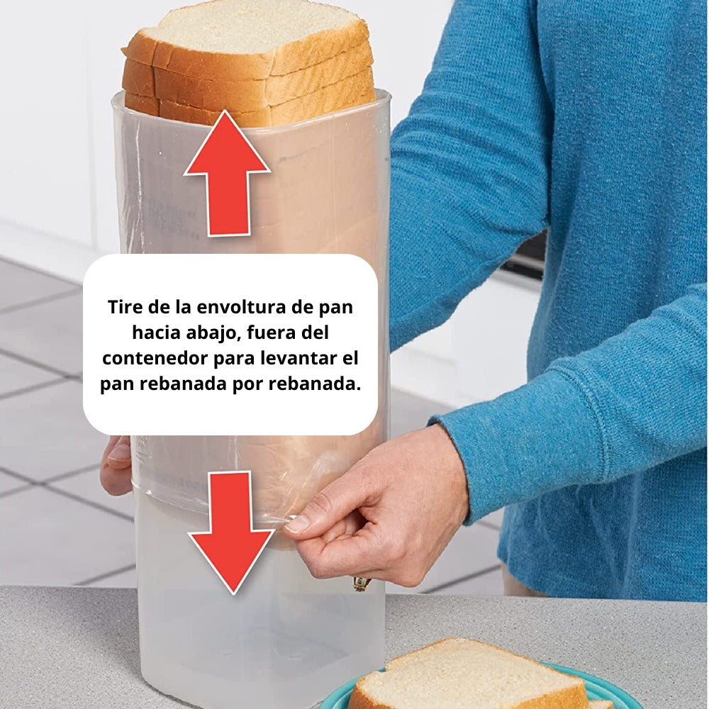 Panera Dispensadora | Para Pan de Molde | Color Blanco Liso