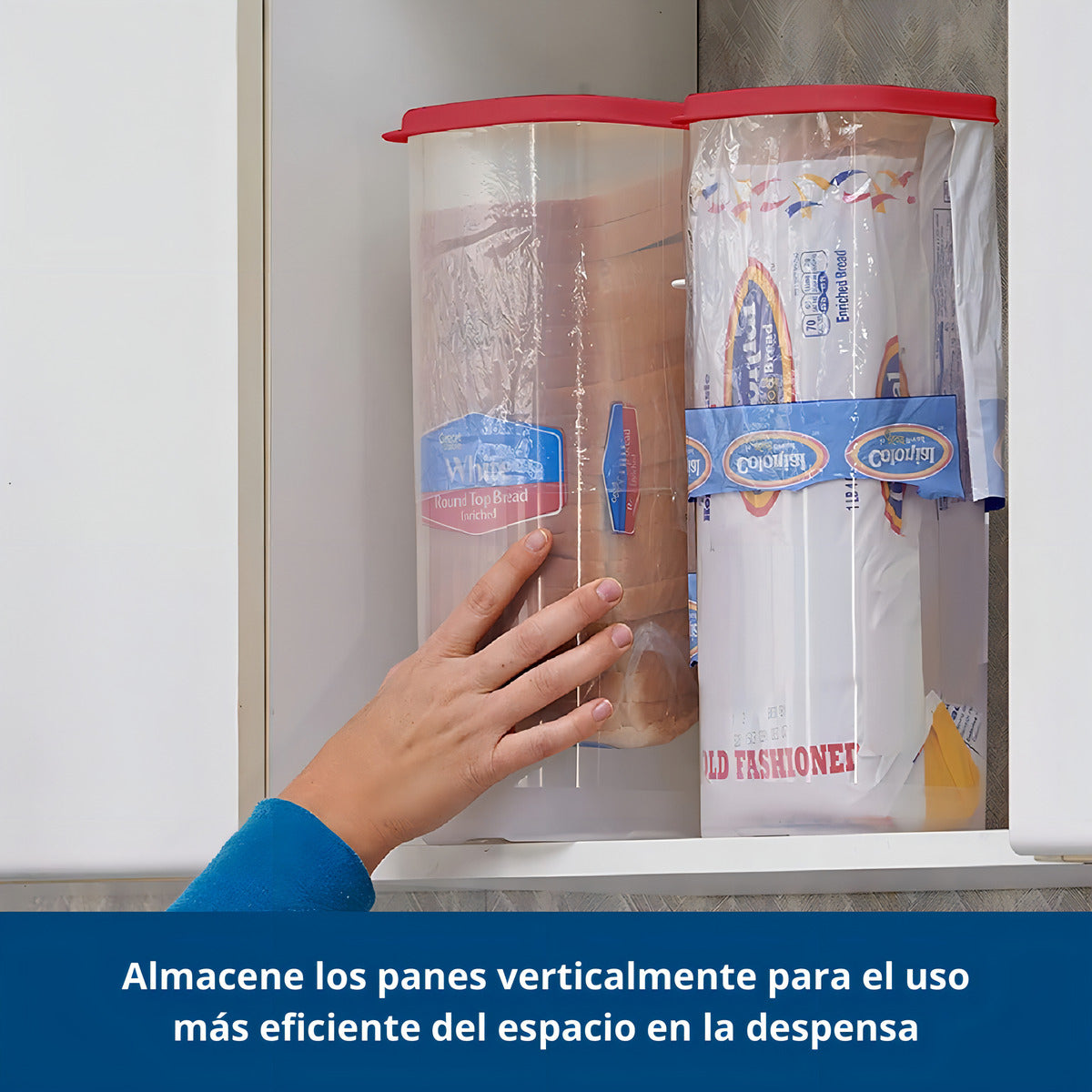 Panera Dispensadora | Para Pan de Molde | Color Blanco Liso