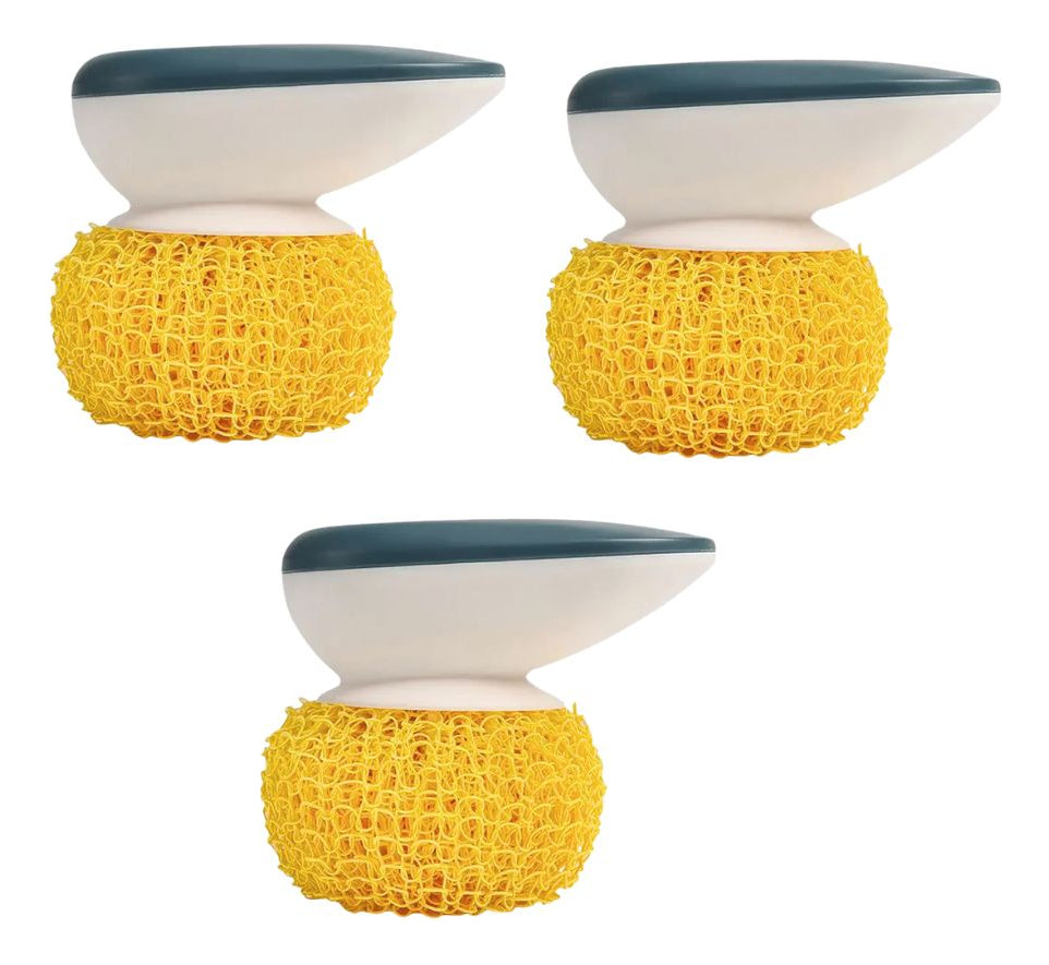 Cepillo de Cocina 3 Piezas | Nano Fibra | Mango Desmontable