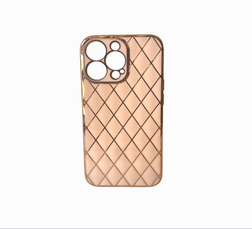 Funda iPhone 13 Pro | Galvaniplastia Blanca | Diseño Geométrico Deluxe