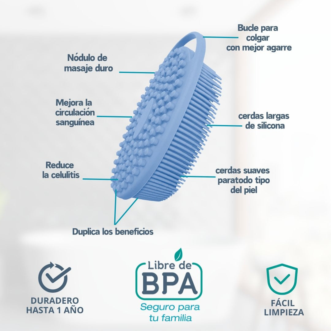 Kit de Cepillos para Ducha | 3 Piezas | Silicona Antideslizante