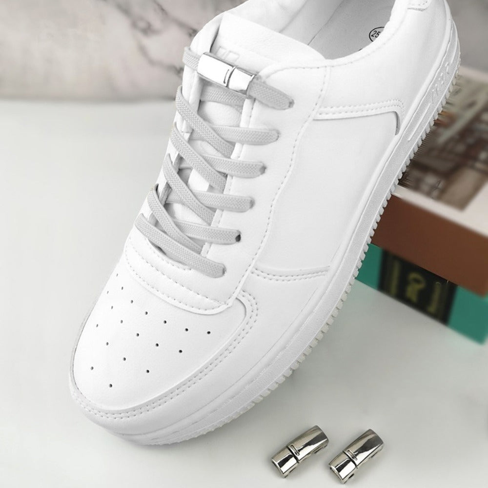 Agujetas Elásticas con Broche de Metal | Para Calzado | 2 Pares