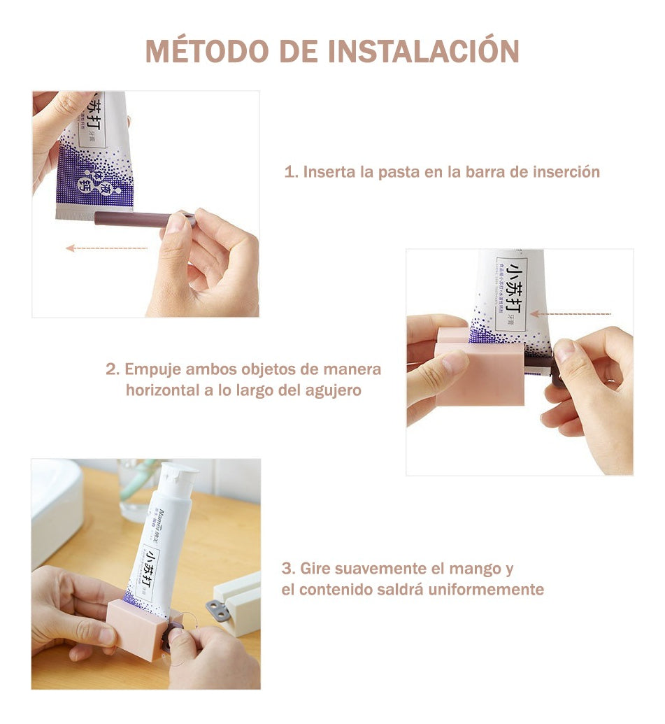 Dispensador de Pasta Dental | Incluye 2 Tapas | Maximizador | MS