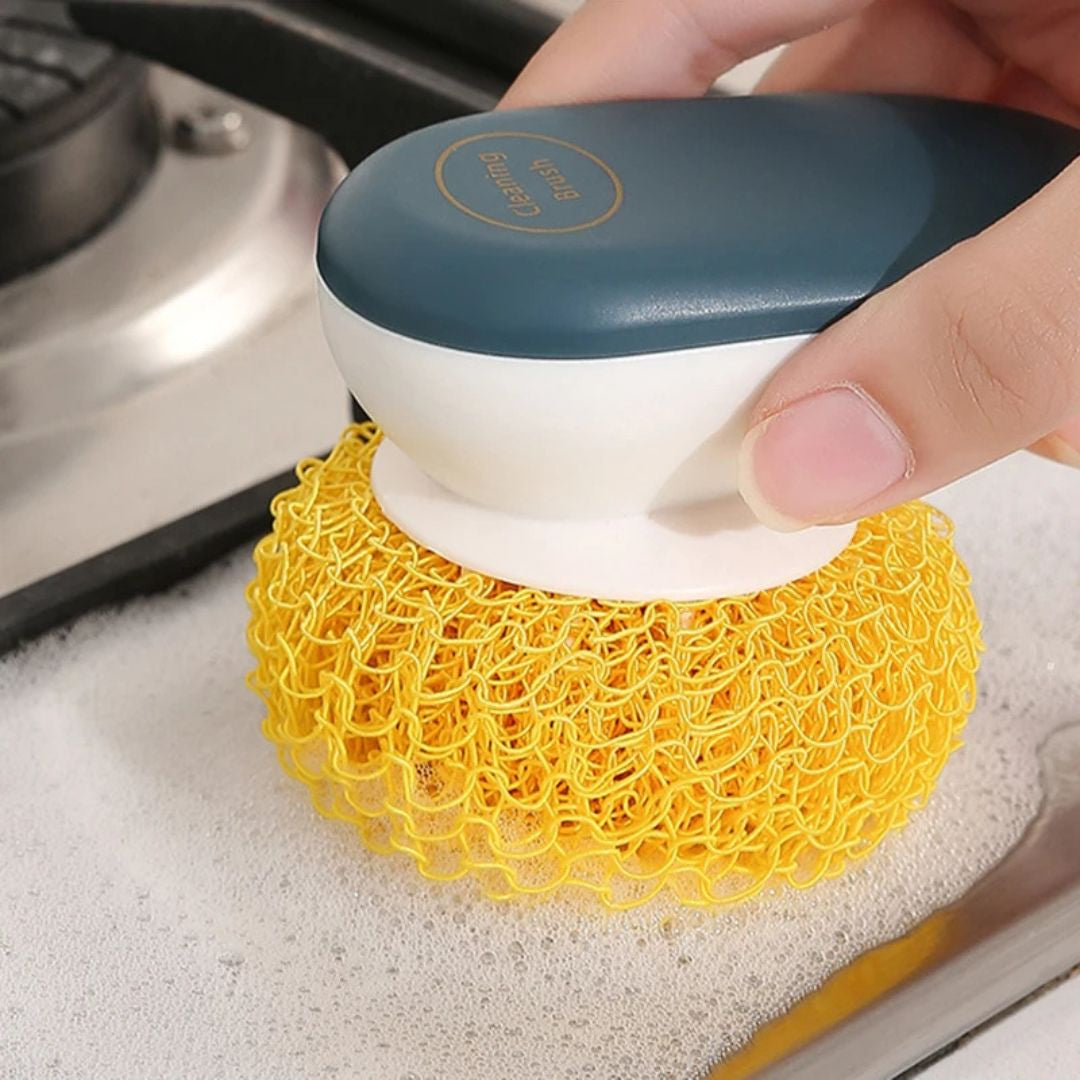 Cepillo Nano Fibra Cocina | Mango Desmontable | Set 3 Piezas