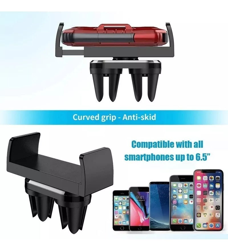 Soporte Celular para Auto | Rejilla de Aire | Doble Clip