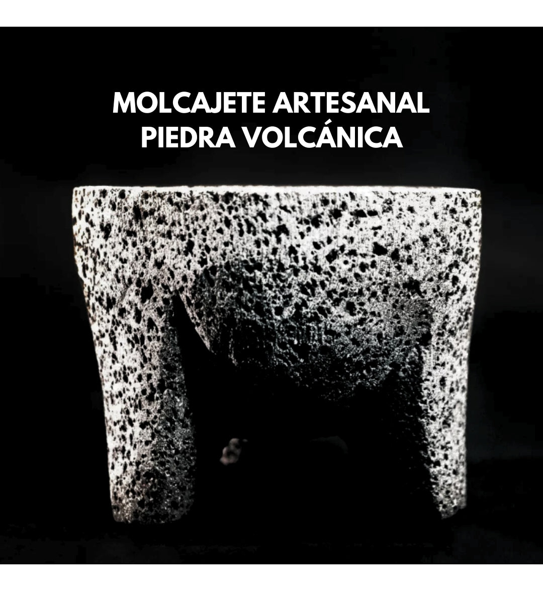 Molcajete de Piedra Volcánica #12 | Con Mortero | Precurado