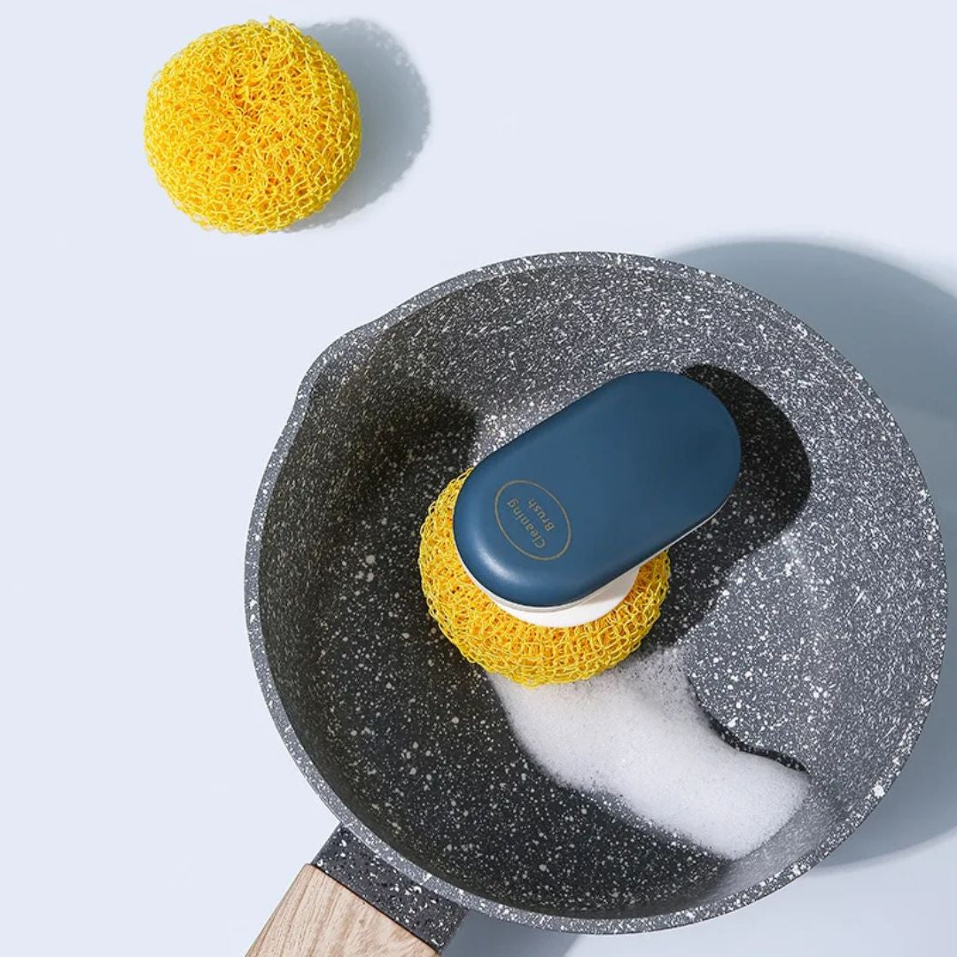 Cepillo Nano Fibra Cocina | Mango Desmontable | Set 3 Piezas