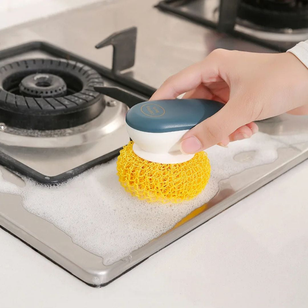 Cepillo Nano Fibra Cocina | Mango Desmontable | Set 3 Piezas