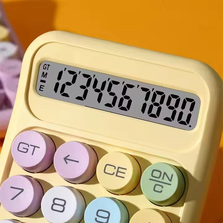 Set 2 Calculadoras Cute Sweet Con Teclado Mecánico Lcd 10d