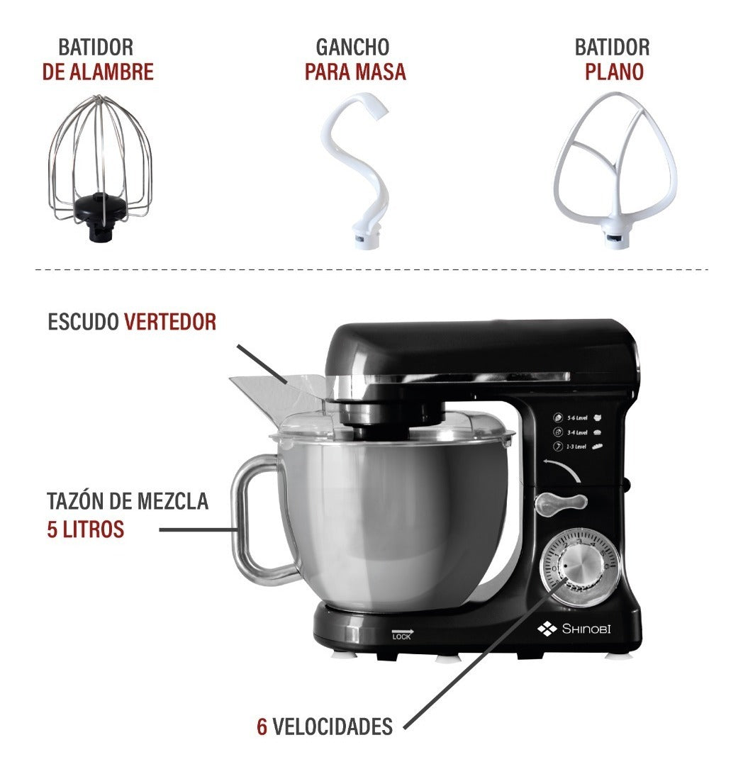 Batidora de Pedestal 3 en 1 | Profesional Petit Silver