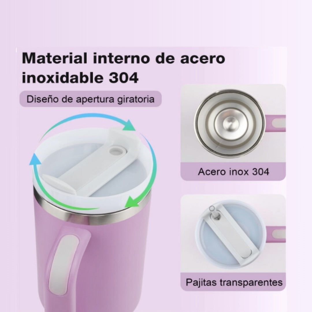 Termo 40 oz | Crownline | Acero Inoxidable con Popote