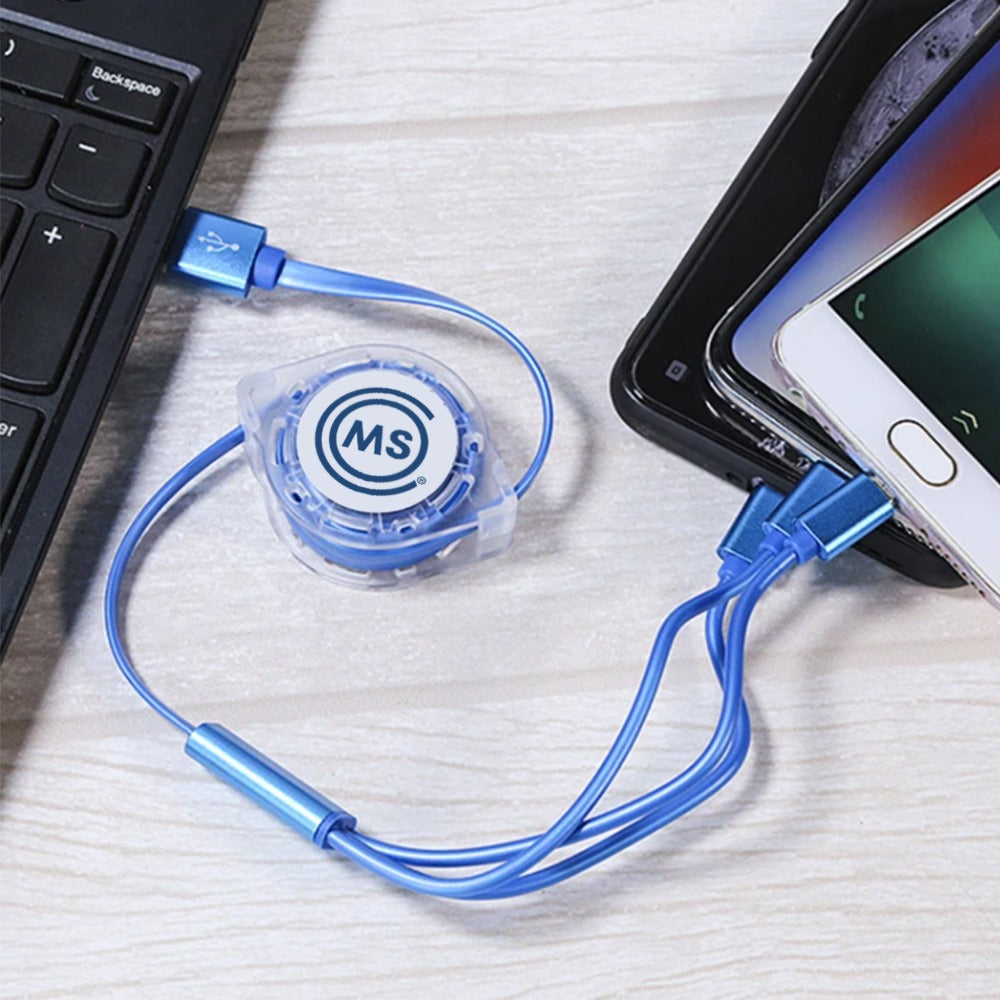 Cable USB Ajustable | 3 en 1 | Carga Múltiple | 2 Piezas