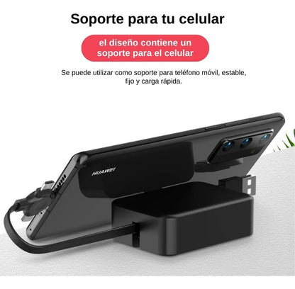 Cable USB Retráctil | 3 en 1 | 2 Piezas | Carga Múltiple