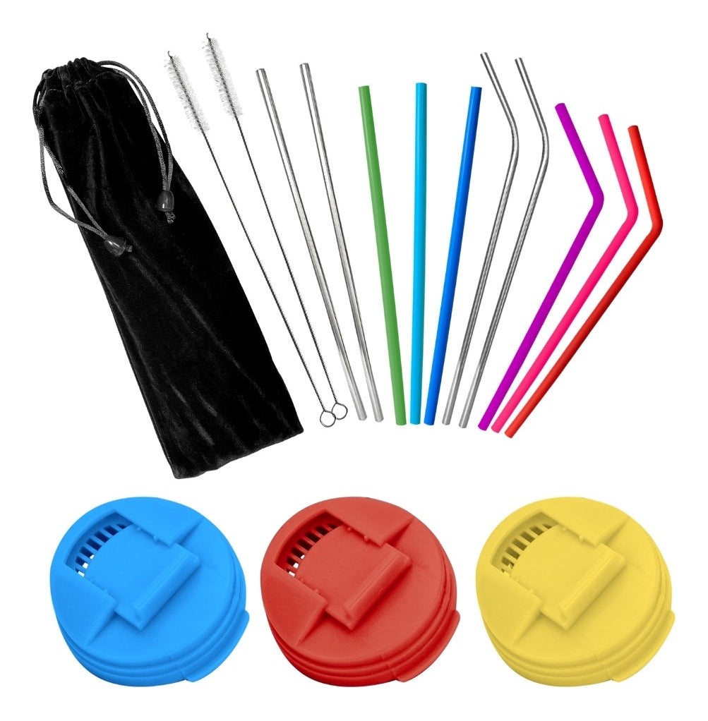 Kit Tapalatas Universal | 3 Piezas | Incluye Popotes
