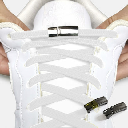 Agujetas Elásticas con Broche de Metal | Para Calzado | 2 Pares