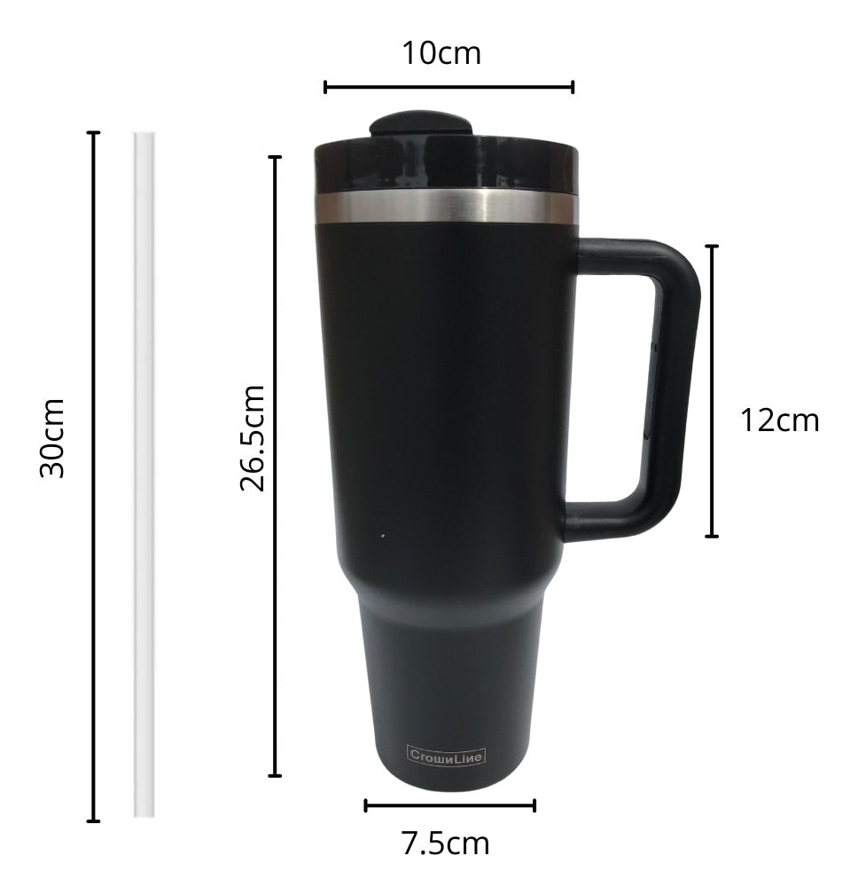 Termo 40 oz | Crownline | Acero Inoxidable con Popote