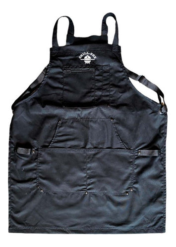 Mandil Parrillero Profesional | Lona Grill Bee | Color Negro