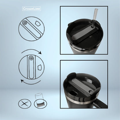 Termo 40 oz | Crownline | Acero Inoxidable con Popote