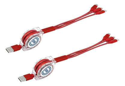 Cable USB Ajustable | 3 en 1 | Carga Múltiple | 2 Piezas