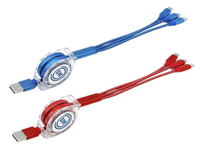 Cable USB Ajustable | 3 en 1 | Carga Múltiple | 2 Piezas