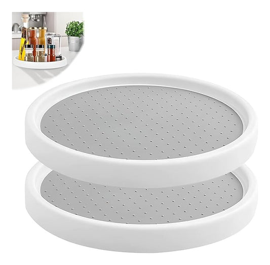 Bandeja Organizadora Multiusos | Giratoria | 2 Piezas Antideslizantes
