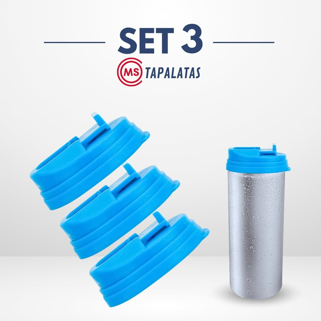 Kit Tapalatas Universal | 3 Piezas | Incluye Popotes