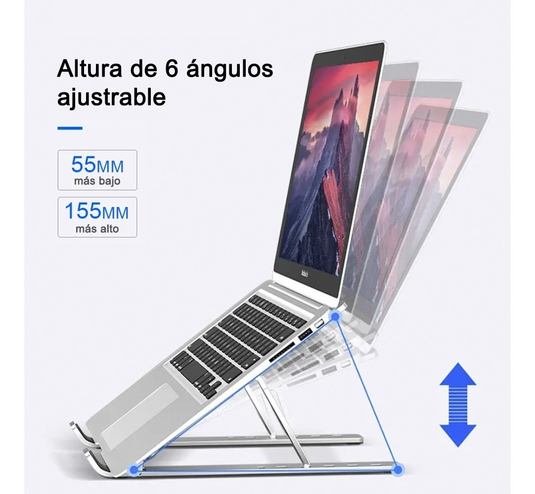 Base para Laptop | Soporte Plegable de Aluminio | Antideslizante