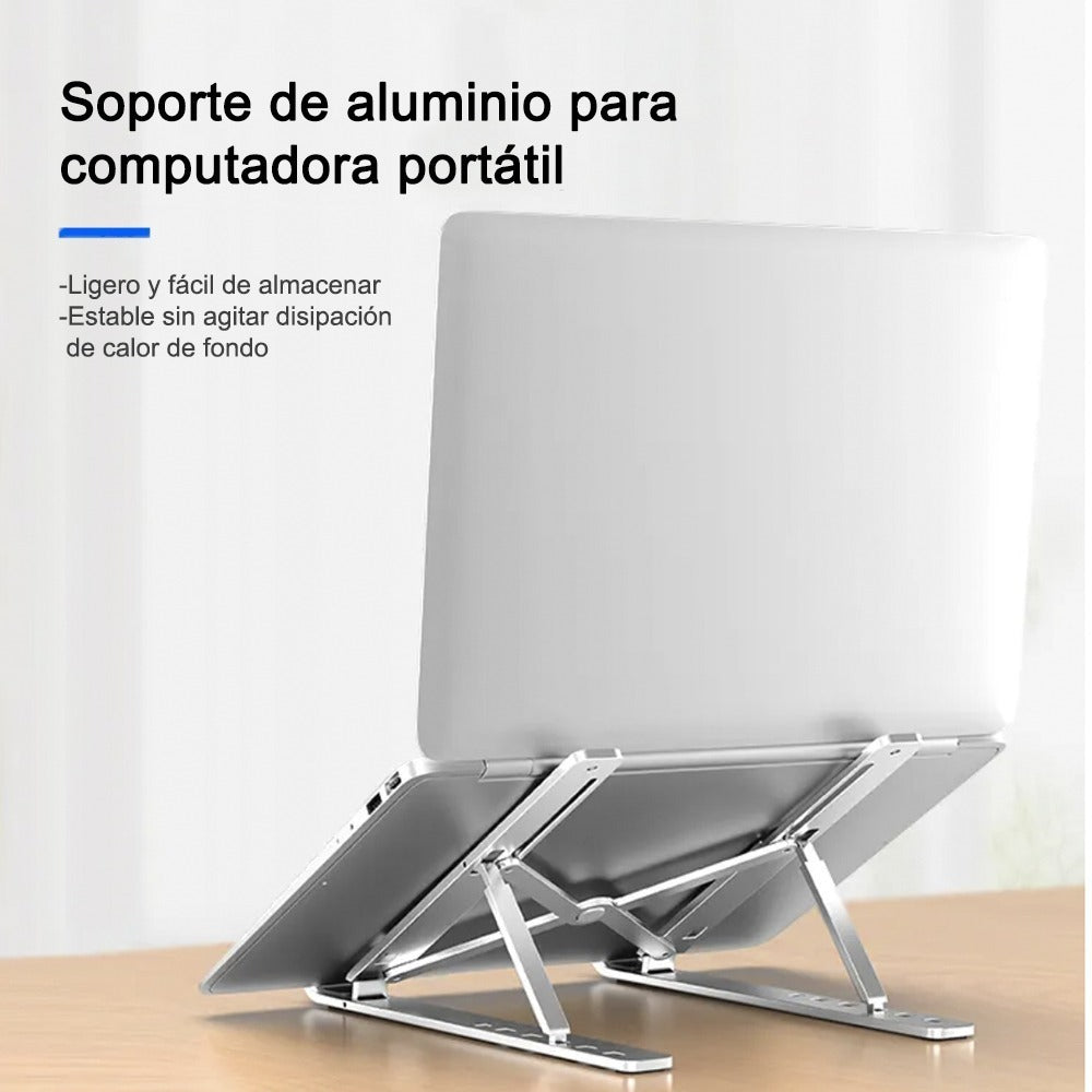 Base para Laptop | Soporte Plegable de Aluminio | Antideslizante