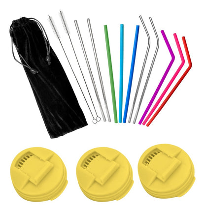 Kit Tapalatas Universal | 3 Piezas | Incluye Popotes
